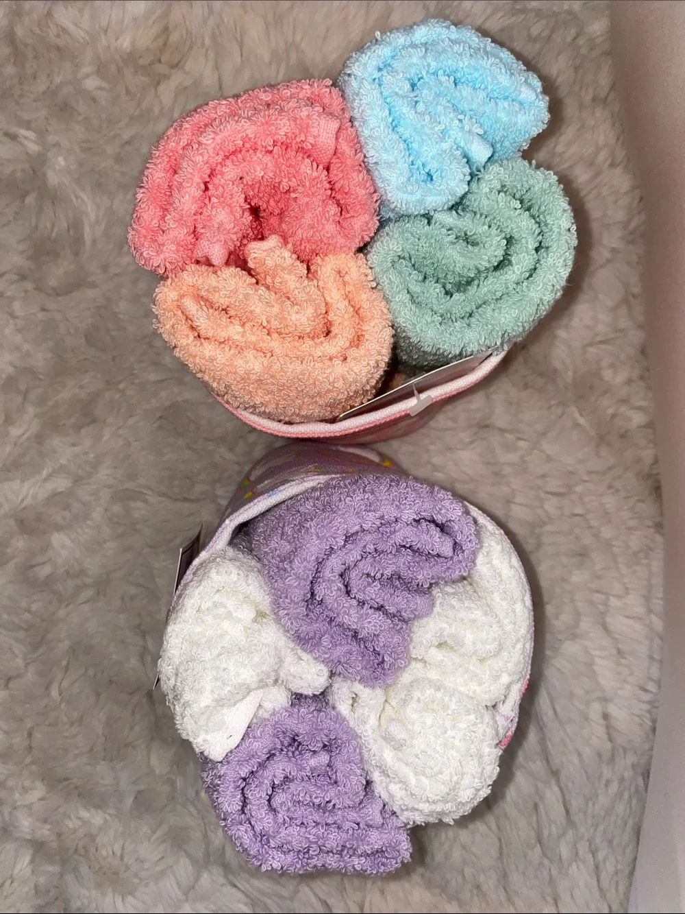 🪸 Bundle of Unicorn Mystic Washcloth Baskets